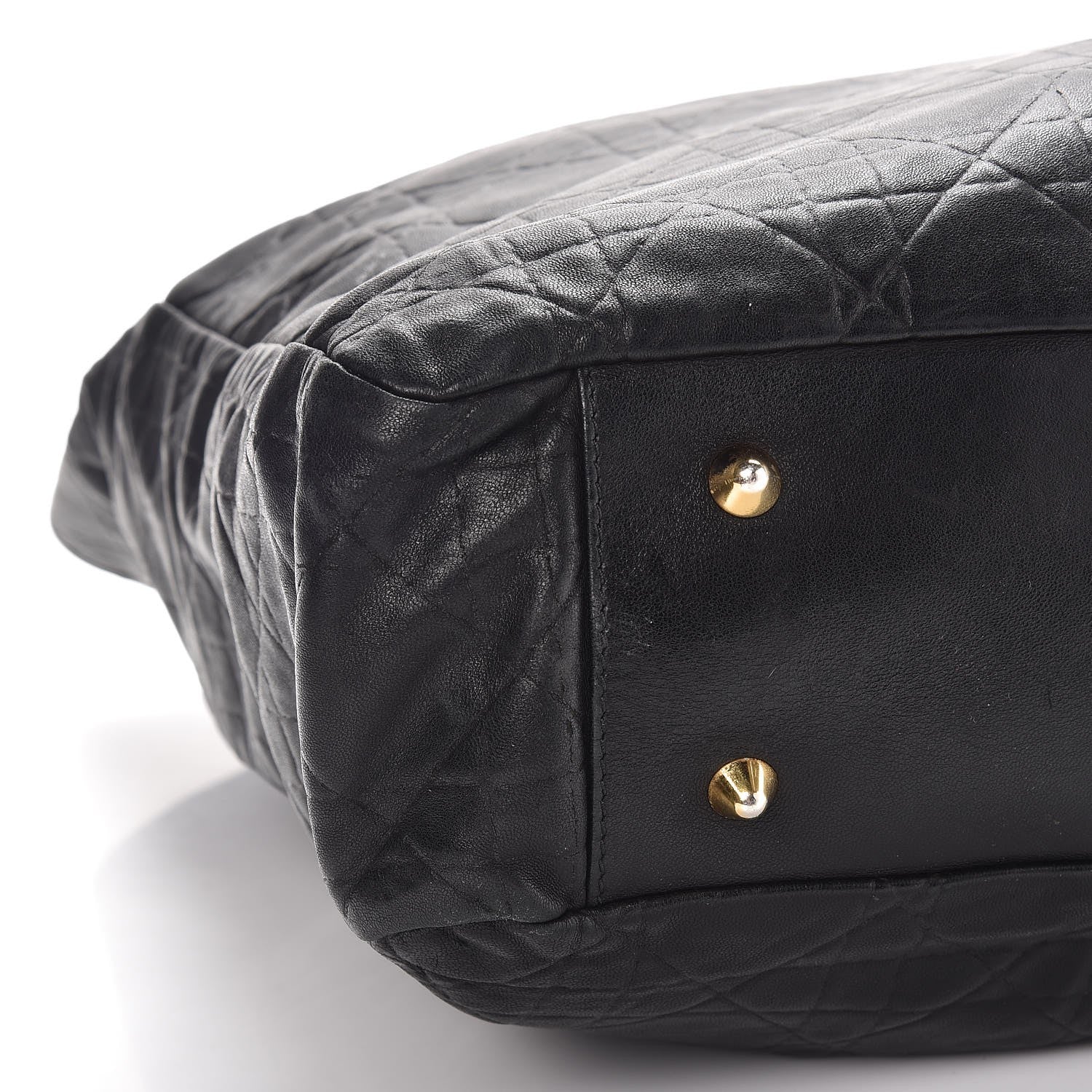 Christian Dior Lambskin Cannage Shopper Tote Black 10 of 12