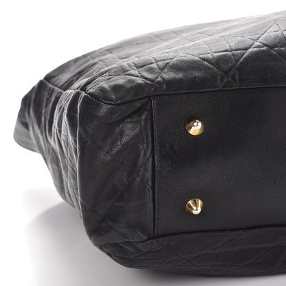 Christian Dior Lambskin Cannage Shopper Tote Black 10 of 12