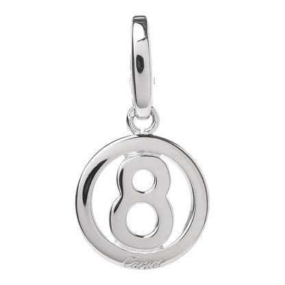 Cartier 18K White Gold No. 8 Circle Charm 1 of 4