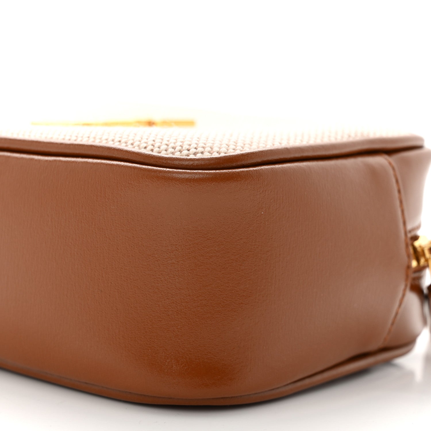 Saint Laurent Calfskin Canvas Monogram Lou Belt Bag Natural Beige Brick 10 of 11