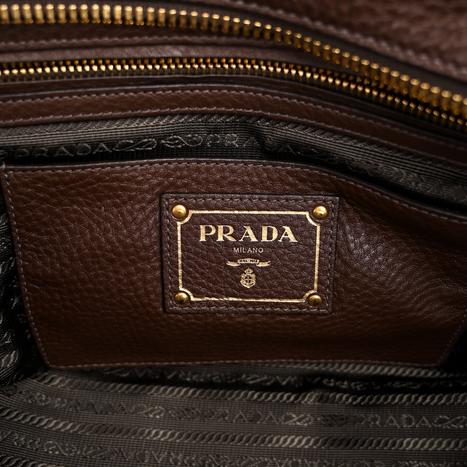 Prada Vitello Daino Bowler Bruciato 6 of 9