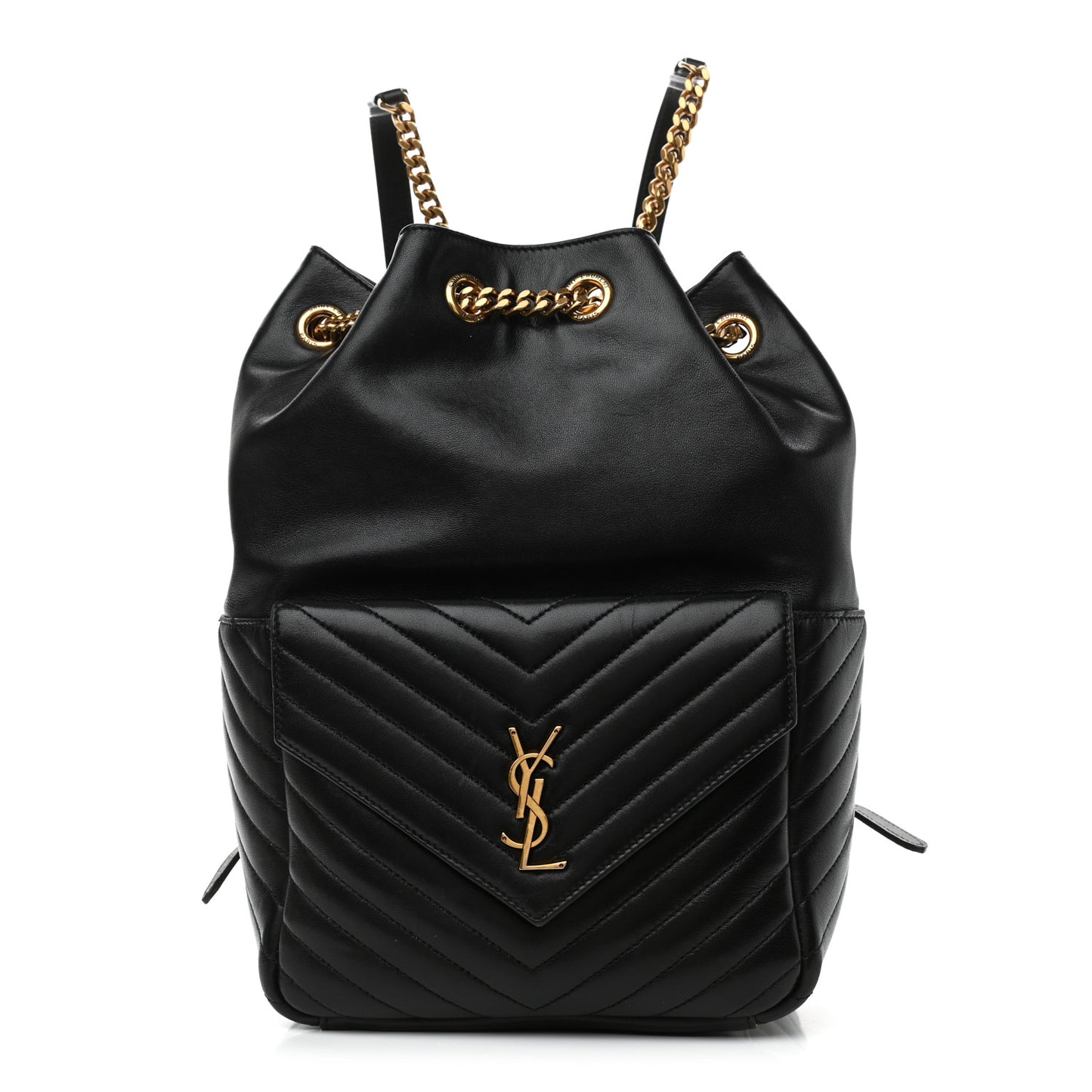 Lambskin Matelasse Monogram Joe Backpack Black