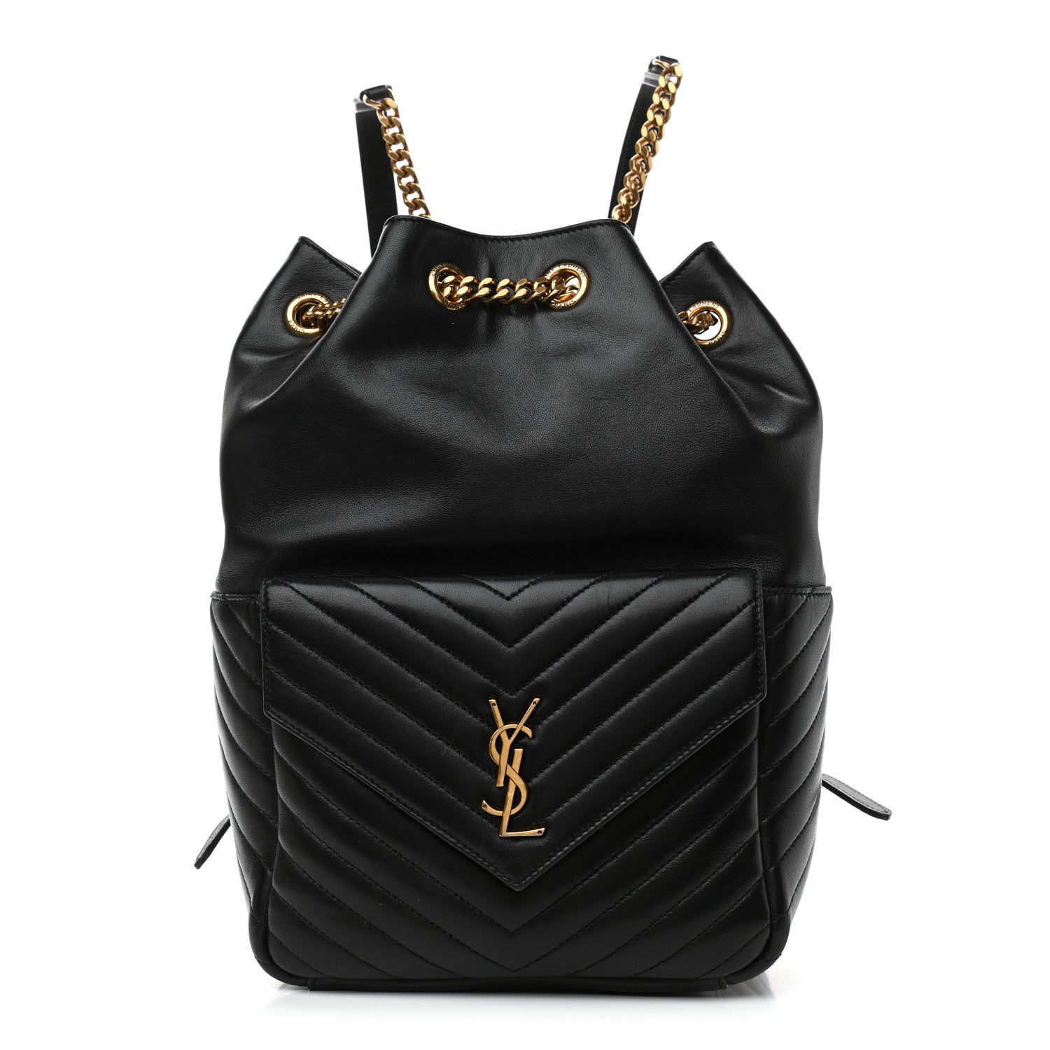 Saint Laurent Lambskin Matelasse Monogram Joe Backpack Black 1 of 10