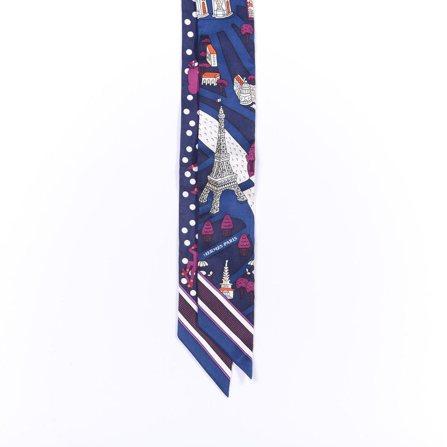 Silk Les Nouveaux Amoureux de Paris Twilly Marine Violet White