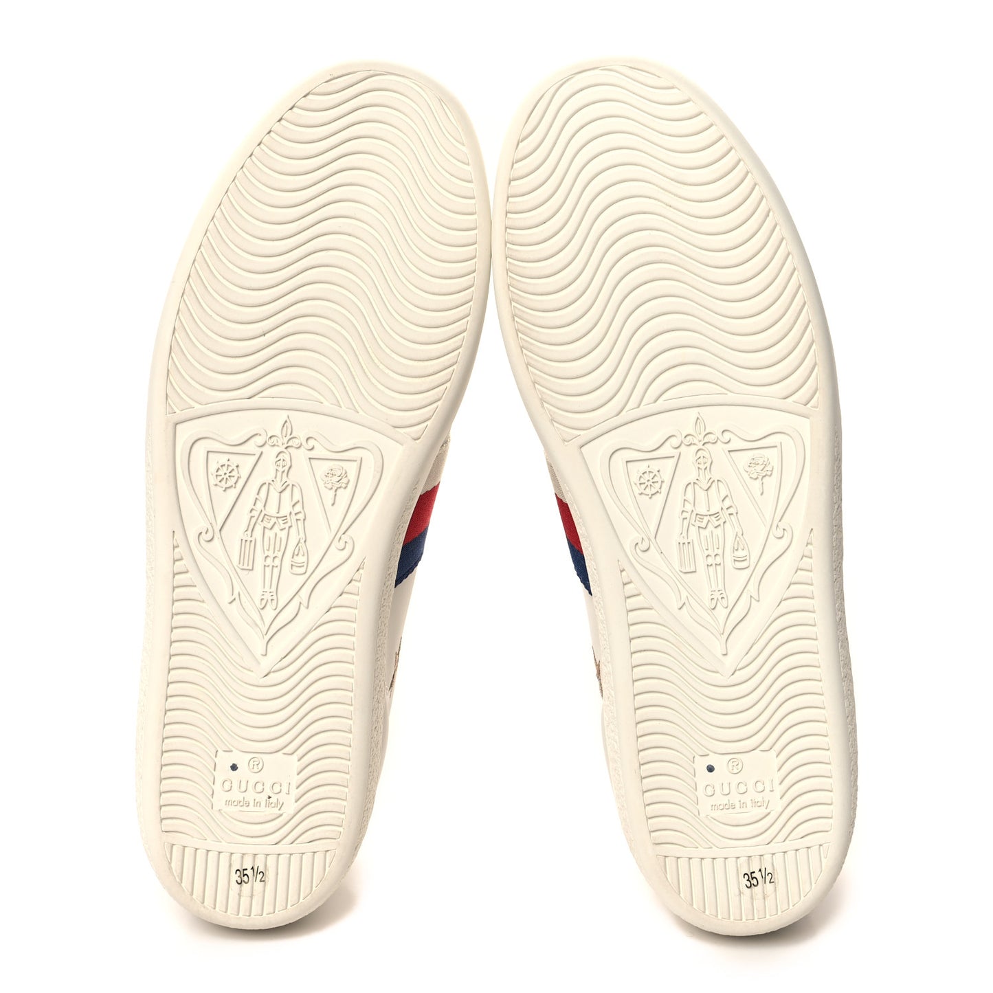 Calfskin Bee Star Embroidered Sylvie Web Ace Sneakers 35.5 White
