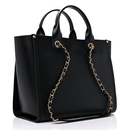 Chanel Caviar Small Studded Deauville Tote Black 3 of 12