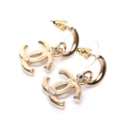 Chanel Pearl CC Hoop Drop Earring Gold 5 of 8