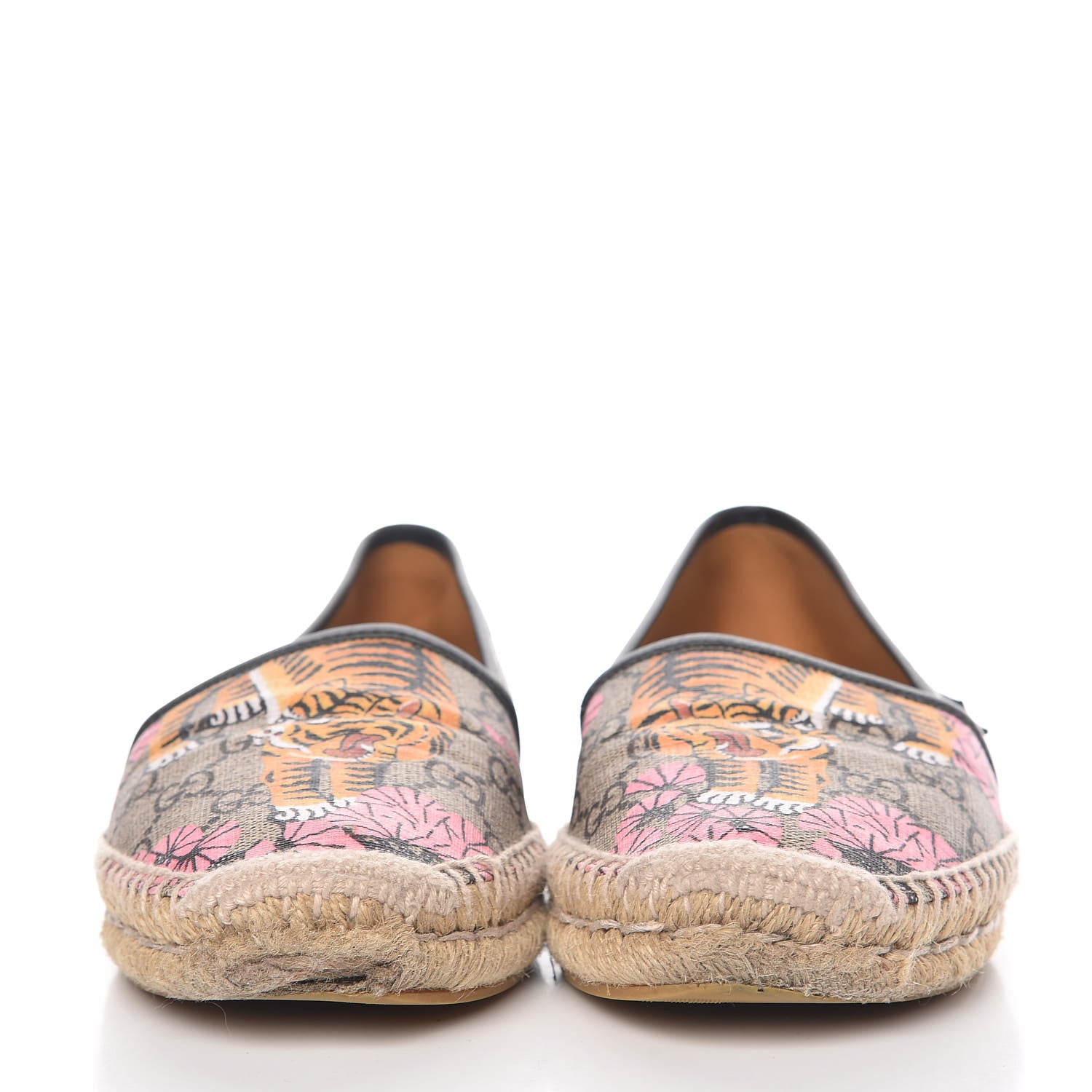 Gucci GG Supreme Monogram Bengal Espadrilles 39.5 Beige Pink 2 of 15