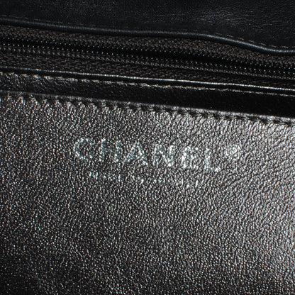 Chanel Lambskin Quilted Jumbo Single Flap Dark Metallic Grey 7 of 9
