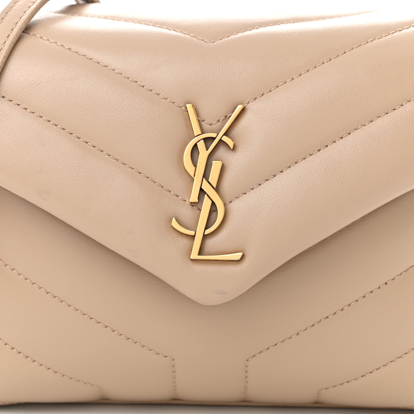 Calfskin Y Quilted Monogram Toy Loulou Crossbody Bag Dark Beige