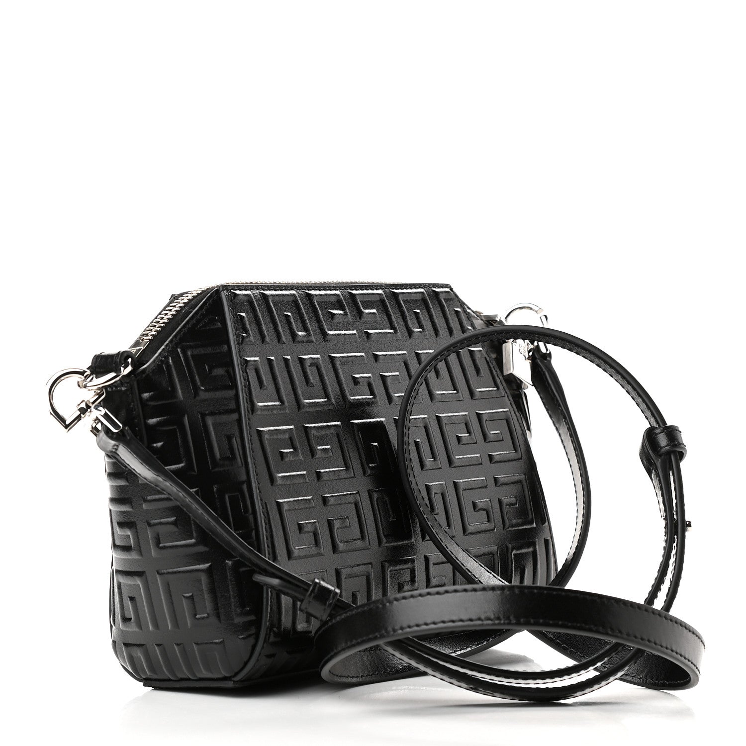 Givenchy Calfskin Logo Embossed XS Antigona 4G Black 4 of 9