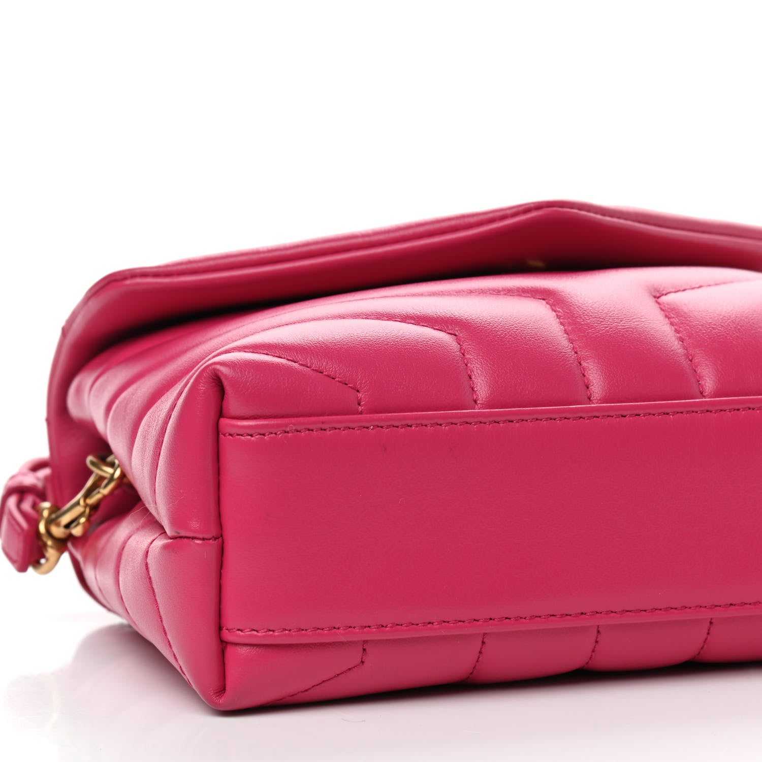 Saint Laurent Calfskin Y Quilted Monogram Toy Loulou Crossbody Bag Freesia 8 of 9