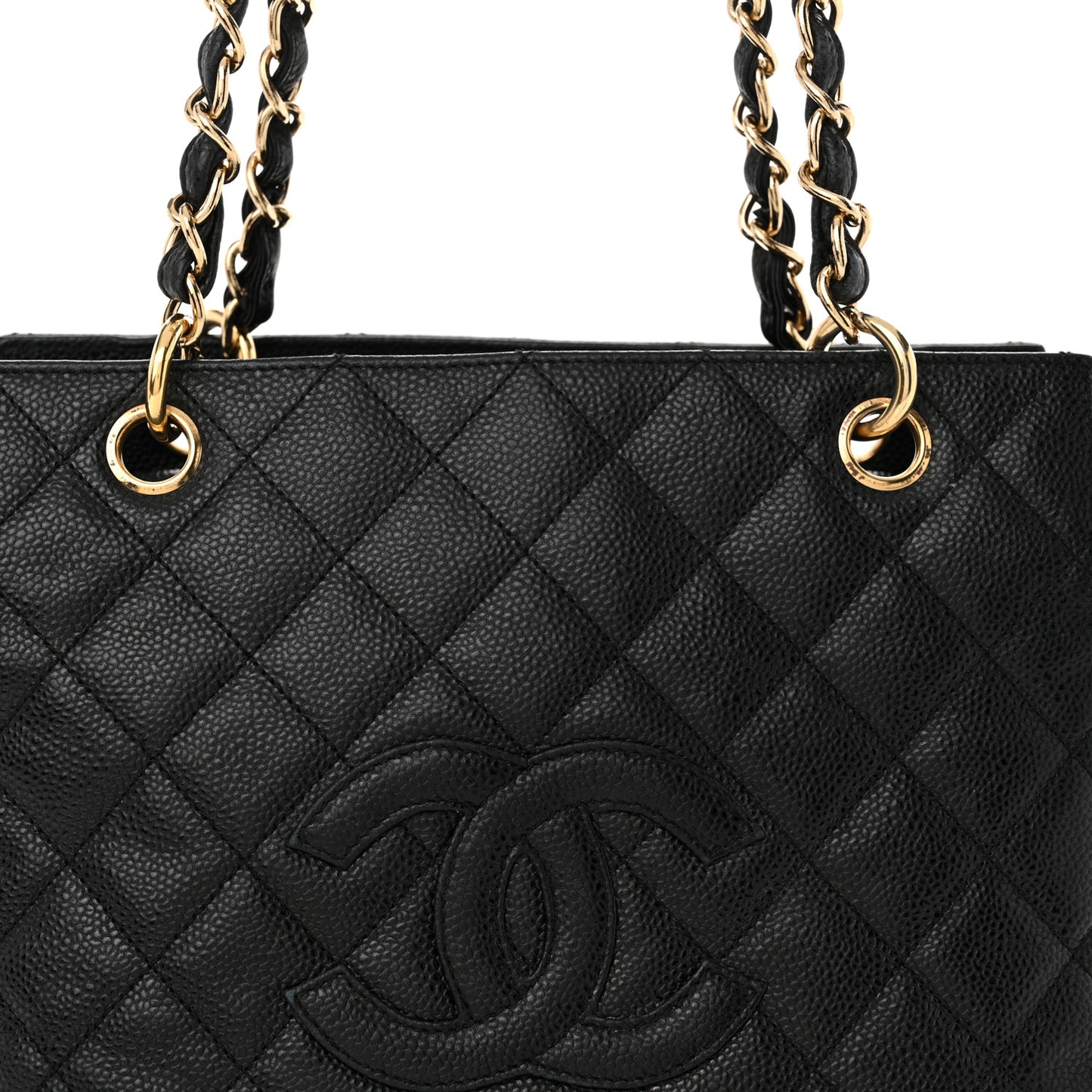 Caviar Quilted Petit Timeless Tote PTT Black