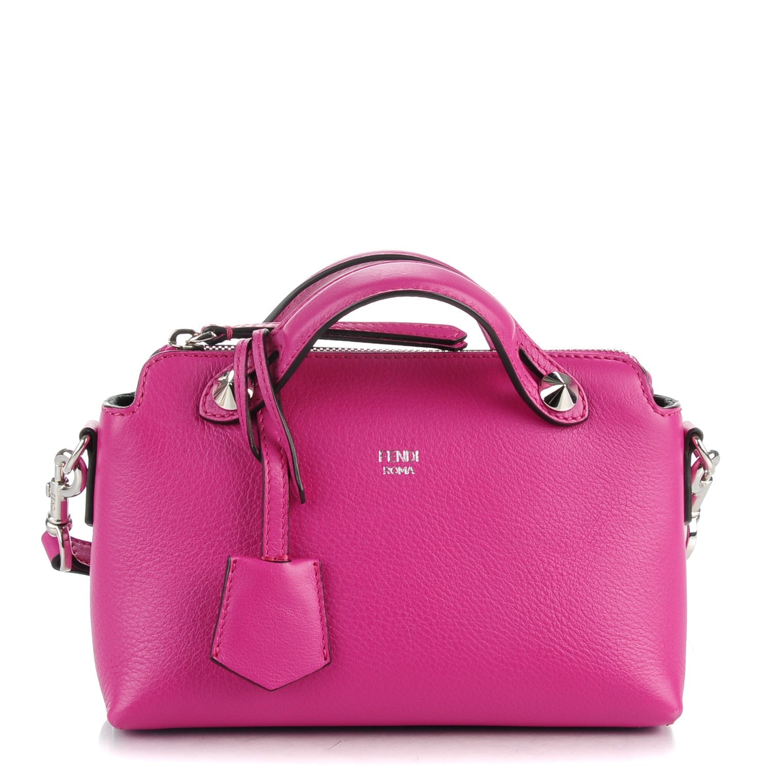 Fendi Vitello Dolce Mini By The Way Boston Bag Magenta 1 of 8