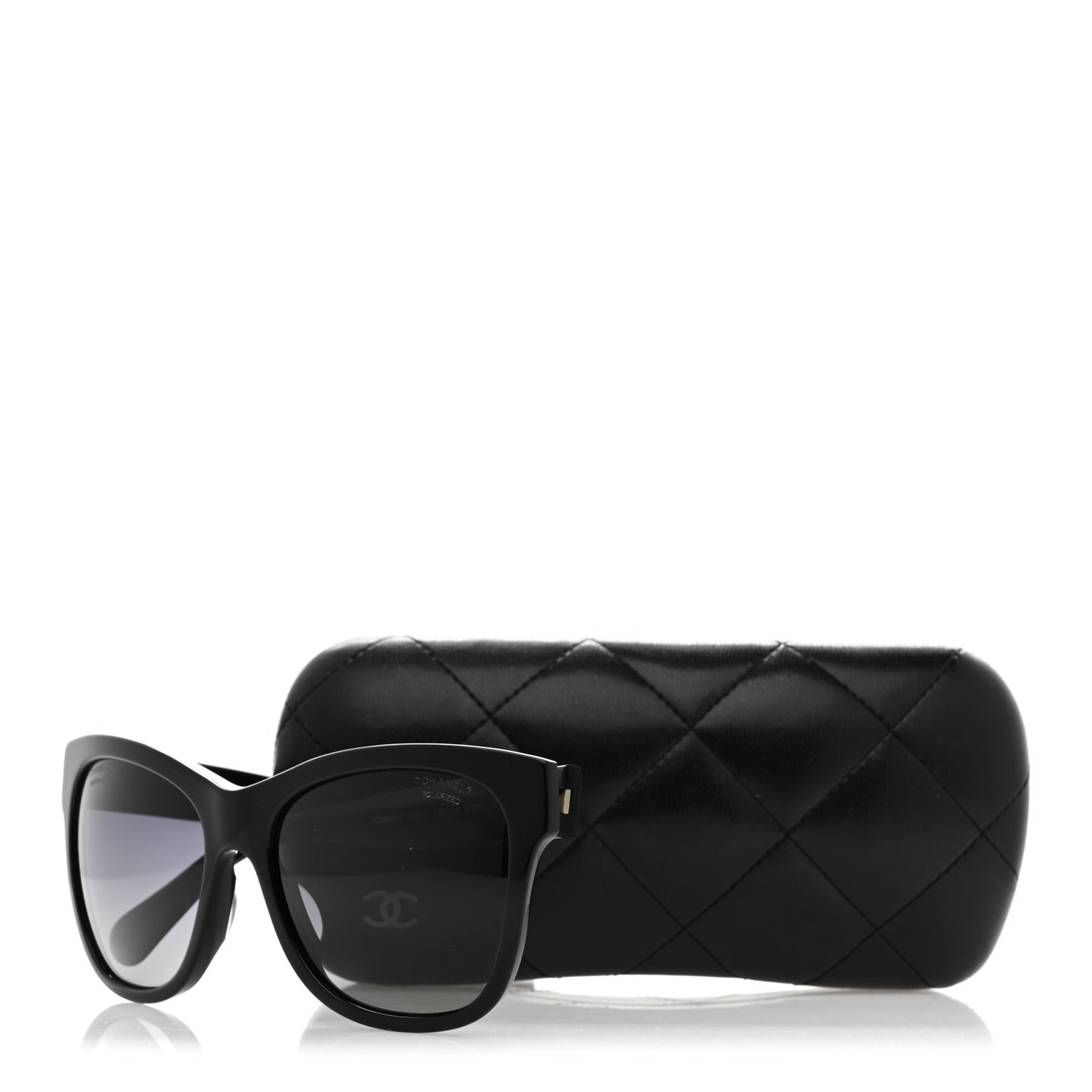 Acetate Polarized Square CC Sunglasses 5380-A  Black
