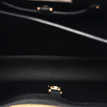 Louis Vuitton Taurillon Capucines MM Black Blue White 6 of 11