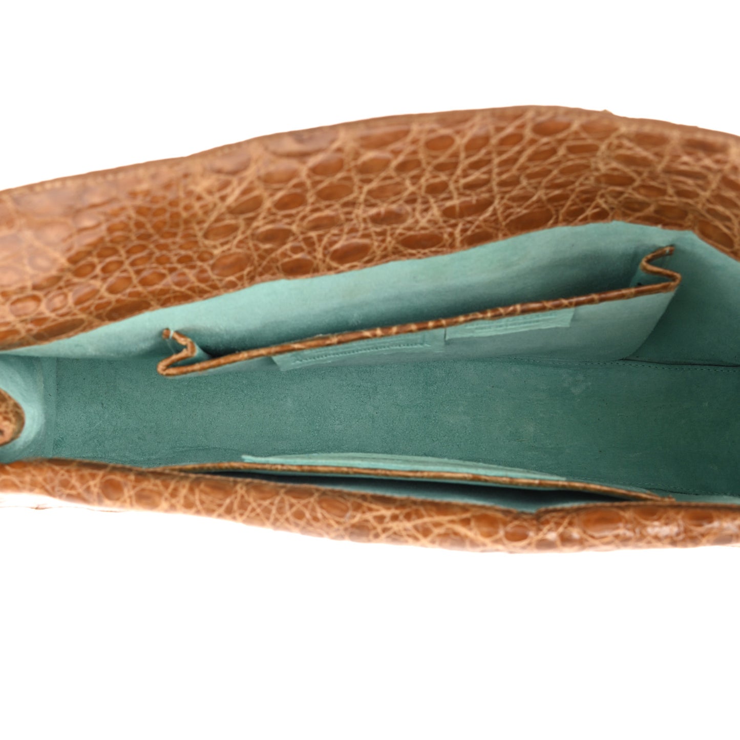 Crocodile Clutch Light Brown