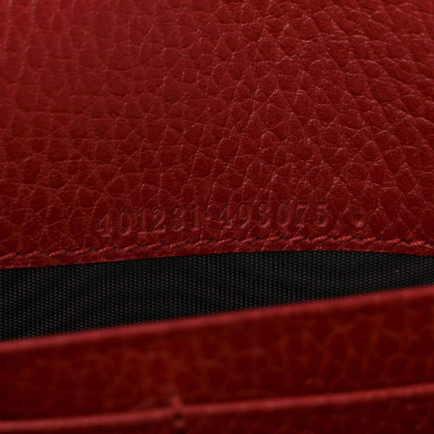 Calfskin Mini Dionysus Chain Wallet Hibiscus Red