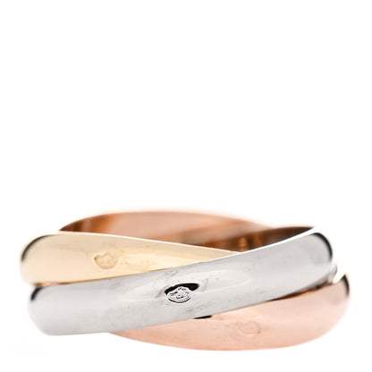 Cartier 18K Pink Yellow White Gold Classic Les Must De Cartier Trinity Ring 53 6.25 3 of 5