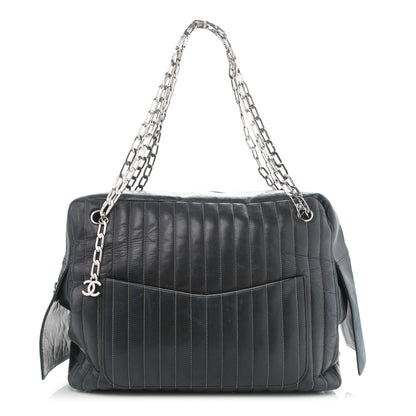 Chanel Lambskin Vertical Quilted Mademoiselle Camera Case Black 1 of 15