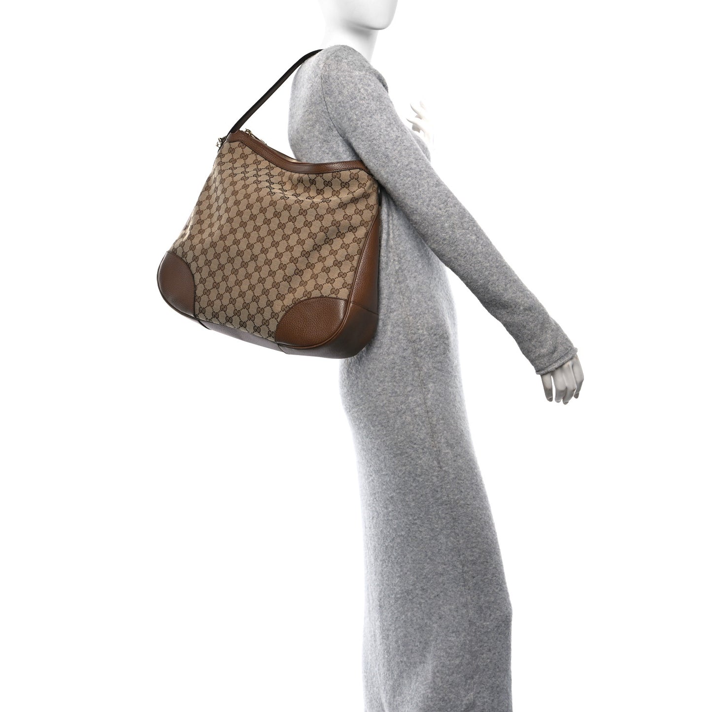 Soft GG Monogram Large Margaux Hobo Brown
