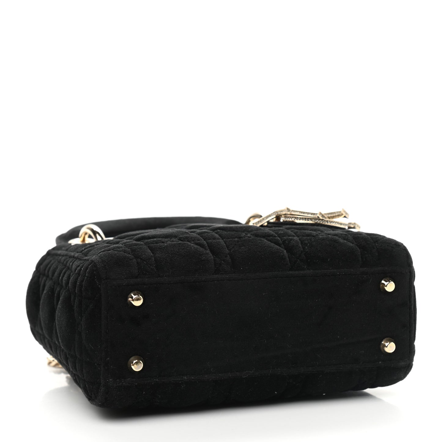 Velvet Mini Lady Dior Black