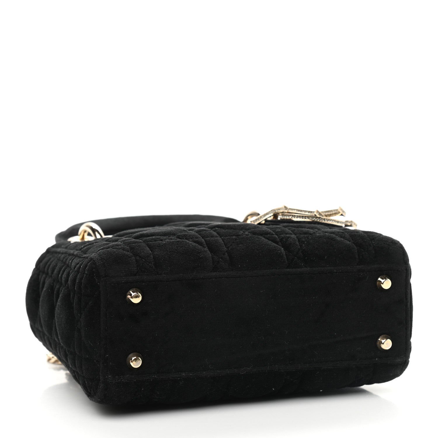 Christian Dior Velvet Mini Lady Dior Black 4 of 9