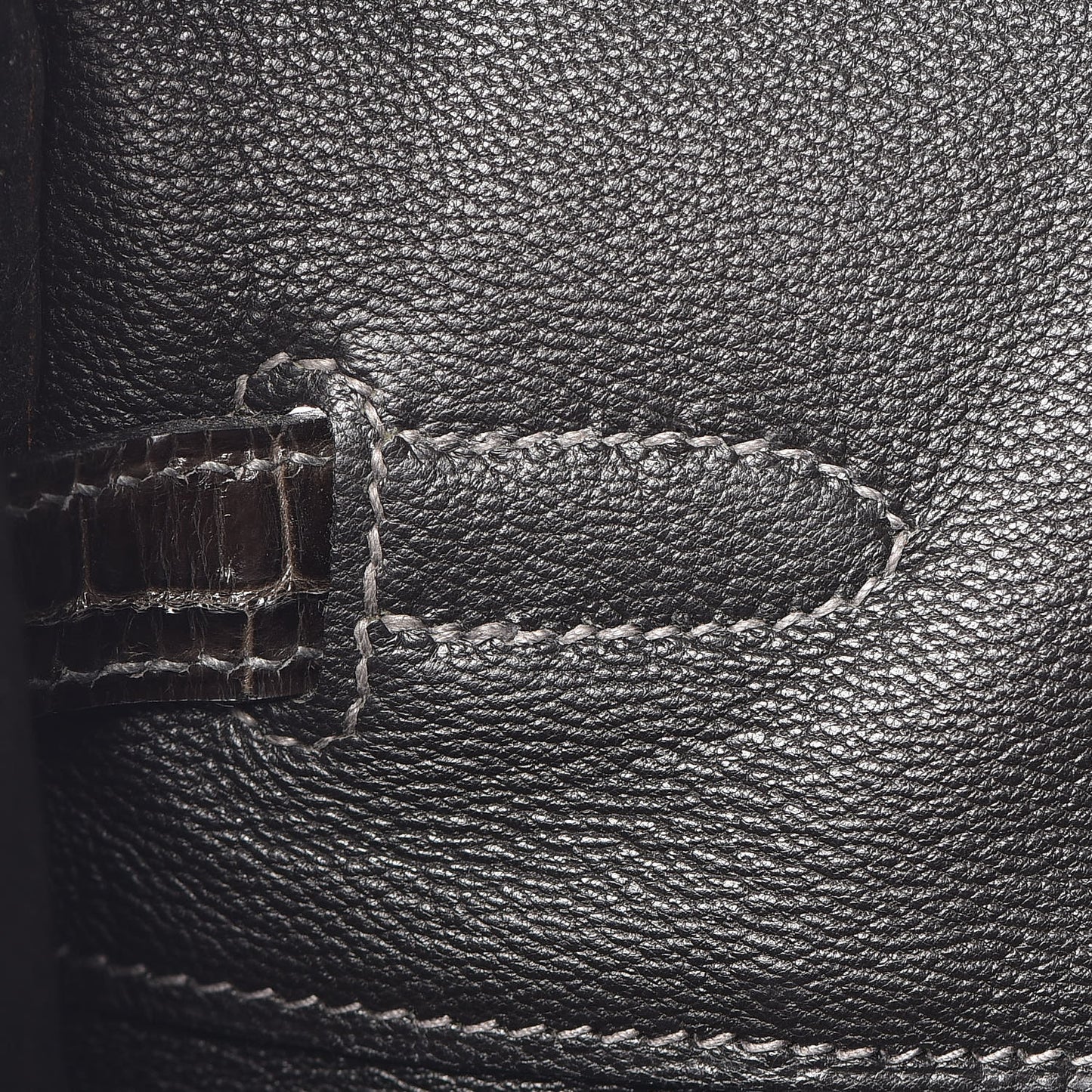 Shiny Porosus Crocodile Birkin 35 Graphite