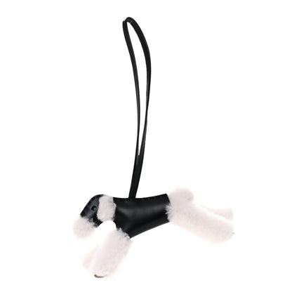 Hermes Milo Lambskin Shearling Budy Charm Black 1 of 4