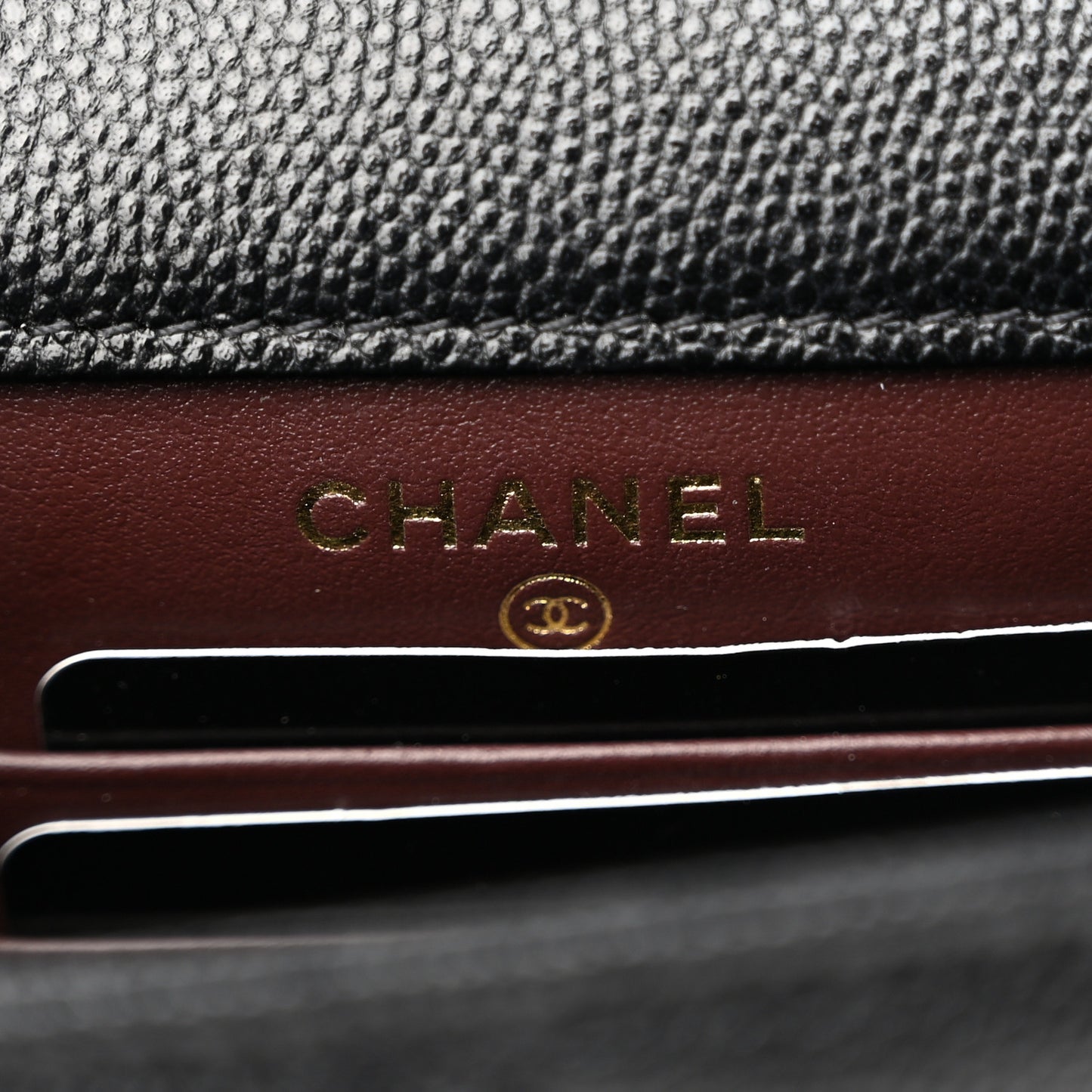 Caviar Quilted Classic Phone Holder Black