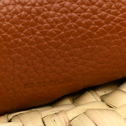 Chloe Raffia Small Grain Calfskin Small Marcie Basket Crossbody Tan 7 of 11