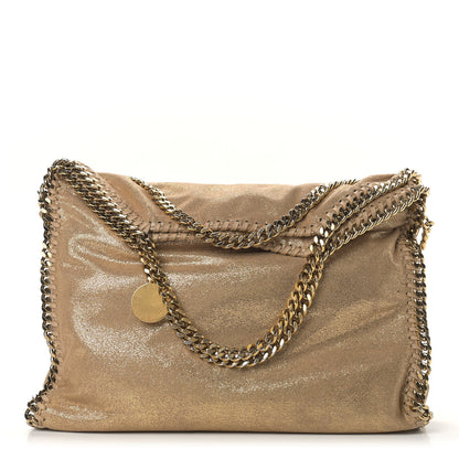 Stella McCartney Metallic Shaggy Deer Falabella Fold Over Tote Gold 1 of 9
