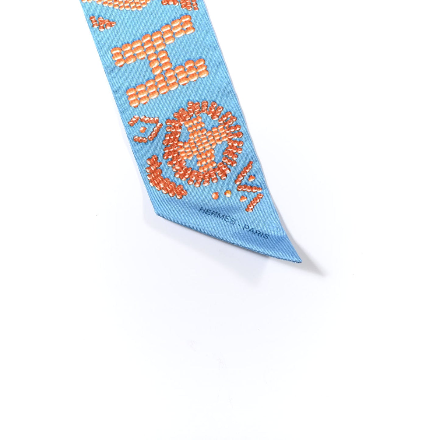 Silk Kelly En Perles Twilly Bleu Azur Orange