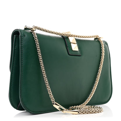 Valentino Garavani Vitello Medium Glam Lock Rockstud Flap Smeraldo 3 of 12