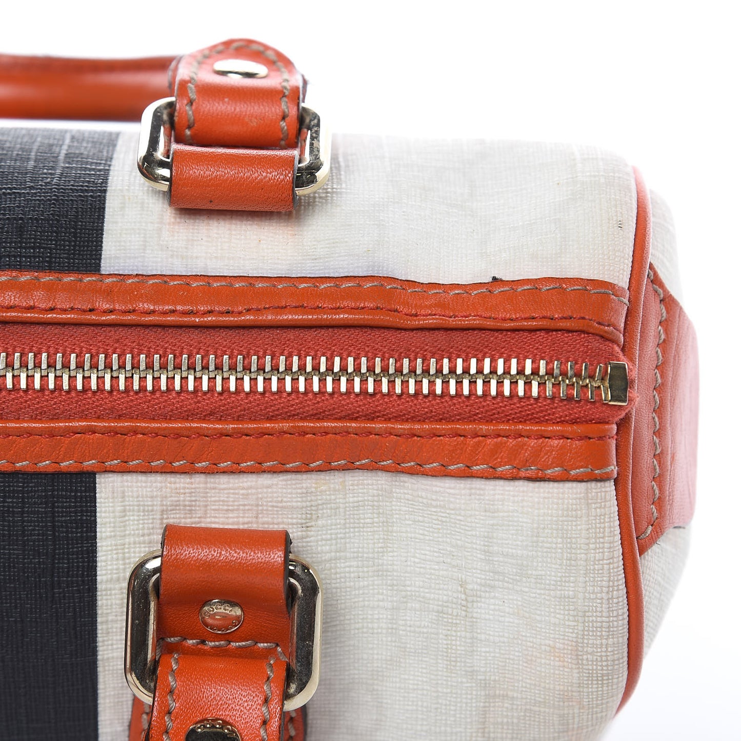 GG Plus Monogram Web Stripe Small Joy Boston Orange