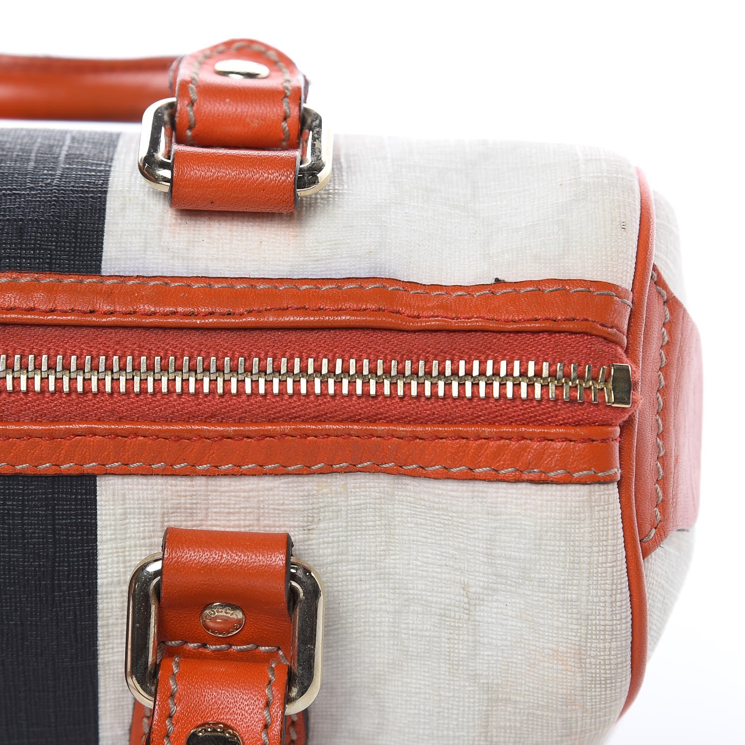Gucci GG Plus Monogram Web Stripe Small Joy Boston Orange 17 of 19