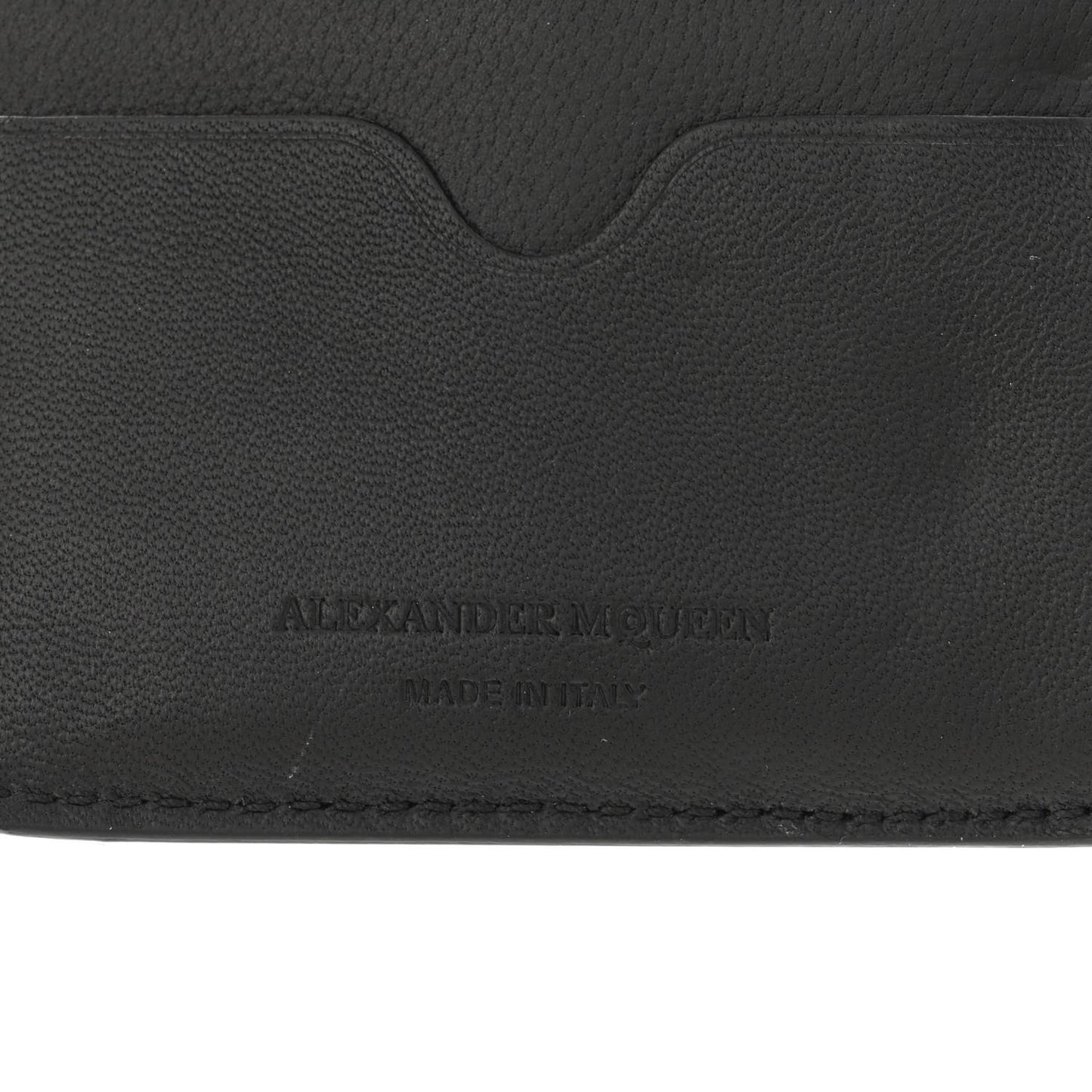 Metallic Calfskin Skull French Wallet Gold