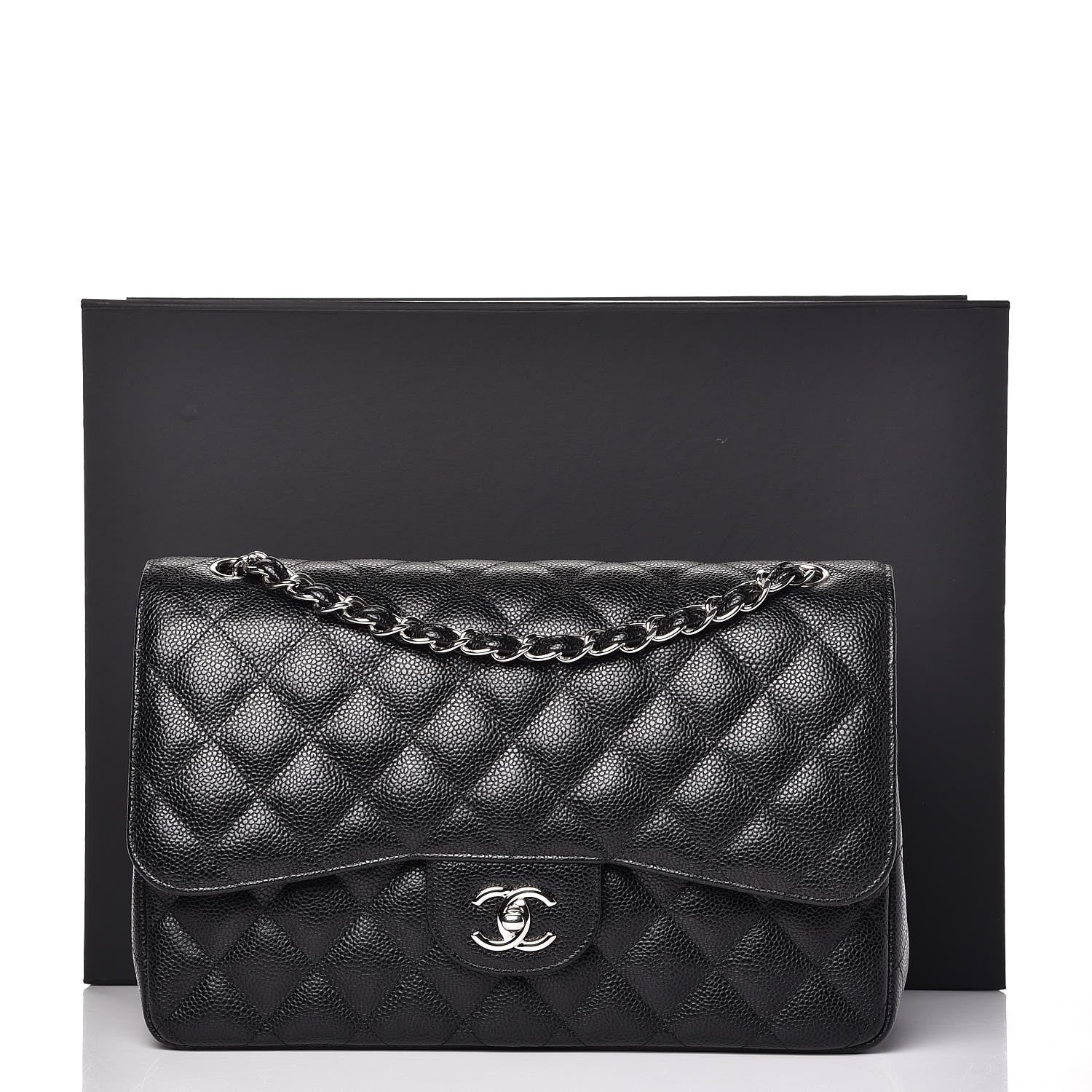 Chanel Caviar Quilted Jumbo Double Flap Black 8 of 8