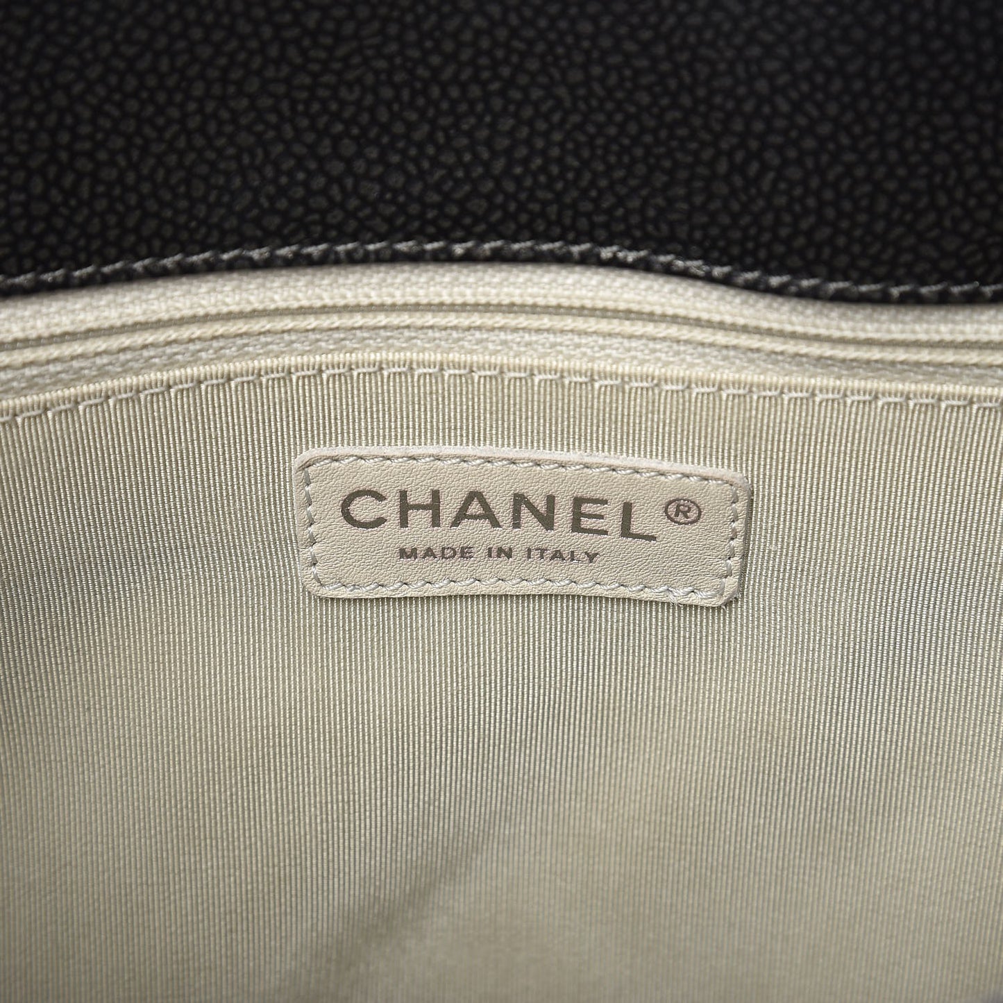 Metallic Caviar Quilted Grand Shopping Tote GST Dark Silver