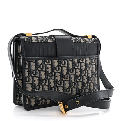 Christian Dior Oblique 30 Montaigne Flap Bag Blue 3 of 13