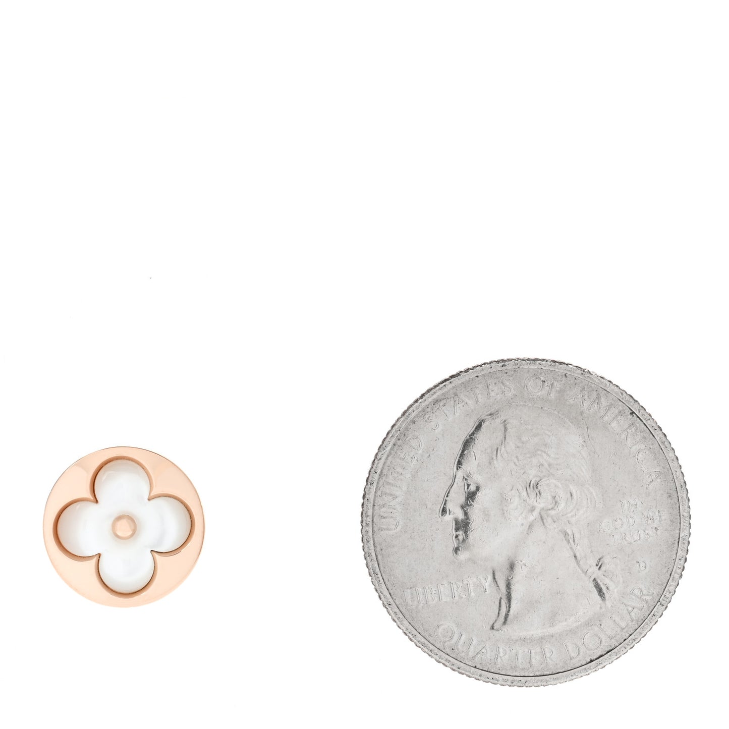 18K Pink Gold Mother of Pearl Color Blossom Sun Stud Earring