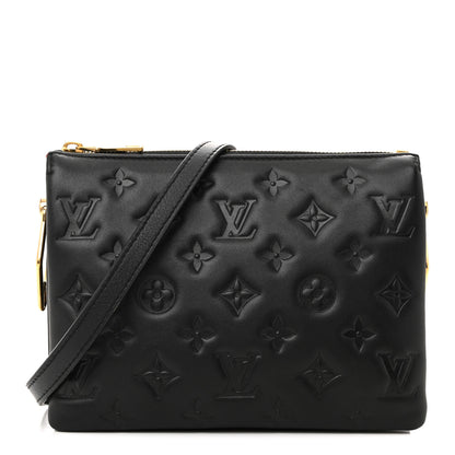 Louis Vuitton Lambskin Embossed Monogram Coussin BB Black 1 of 15