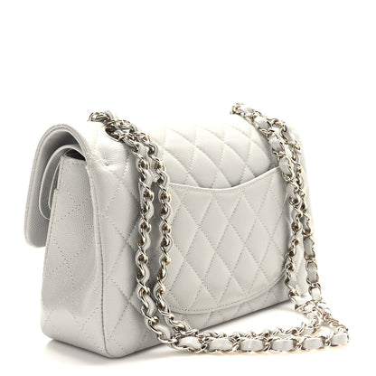 Chanel Caviar Quilted Small Double Flap Grey 3 of 10