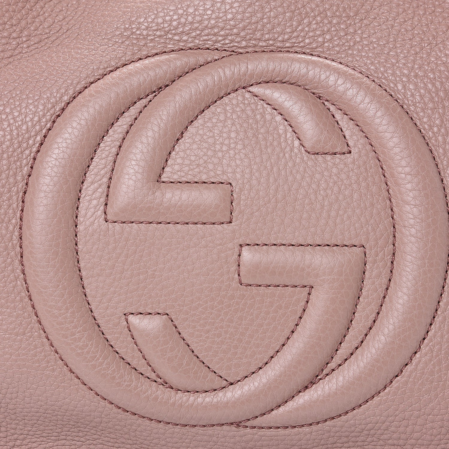 Gucci Pebbled Calfskin Medium Soho Chain Shoulder Bag Dark Cipria 12 of 12