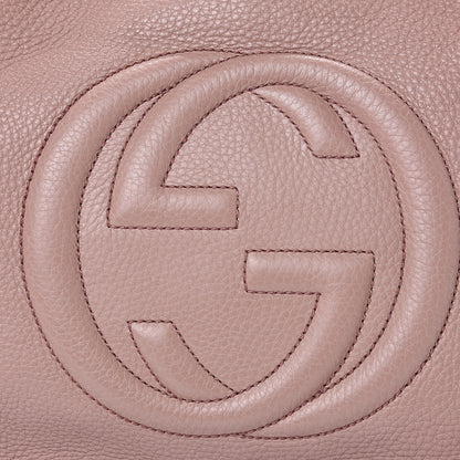 Gucci Pebbled Calfskin Medium Soho Chain Shoulder Bag Dark Cipria 12 of 12