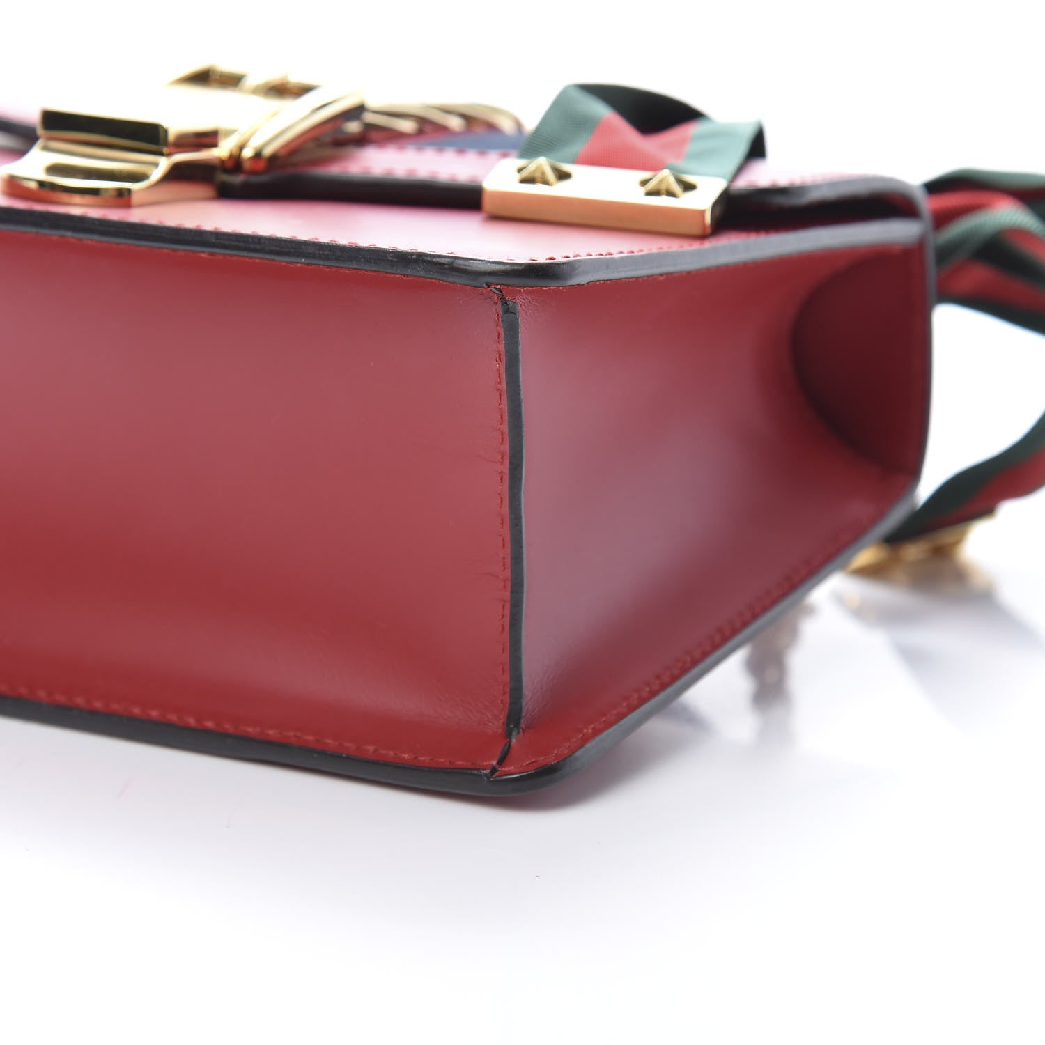 Gucci Calfskin Mini Sylvie Chain Shoulder Bag Hibiscus Red 10 of 12