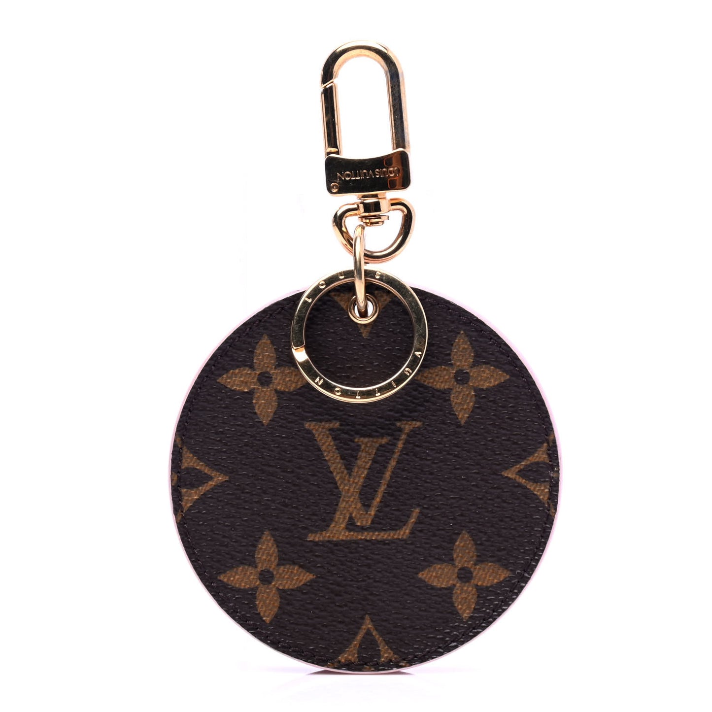 Monogram LV Mirror Bag Charm Key Holder Rose Ballerine