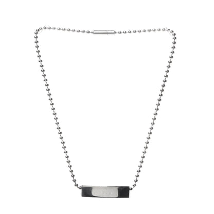 Gucci Sterling Silver Logo Plate Choker Necklace 3 of 5
