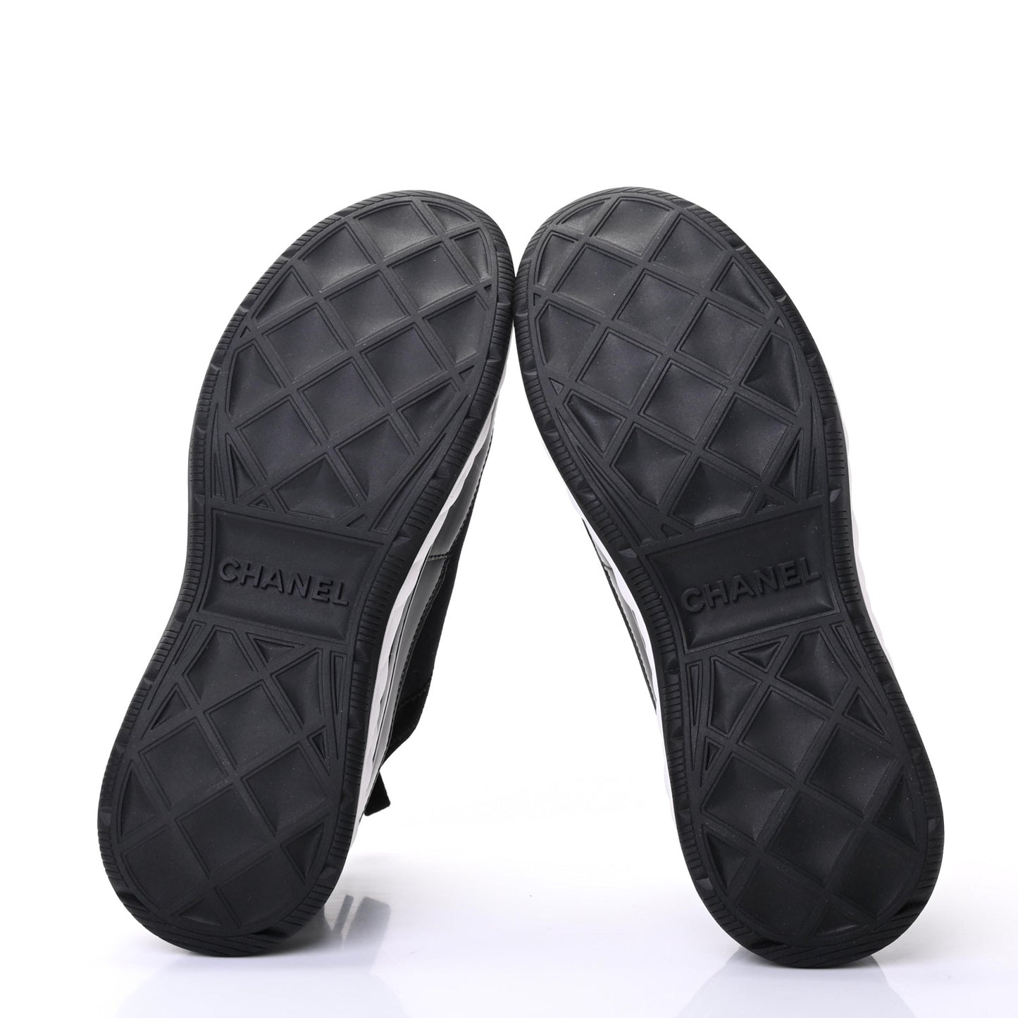 Fabric Calfskin Suede CC Sneakers 39 Black