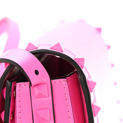 Valentino Garavani Smooth Calfskin Enamel Tonal Small Rockstud23 Shoulder Bag Pink PP 15 of 17